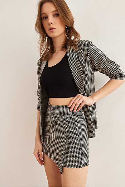 Olalook Жіночий чорно-білий внутрішній боді верхній жакет нижня спідниця 3 шт комплект TKM19000365