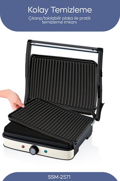 Sinbo Ssm-2571 Toast Machine 2000 W - Cream