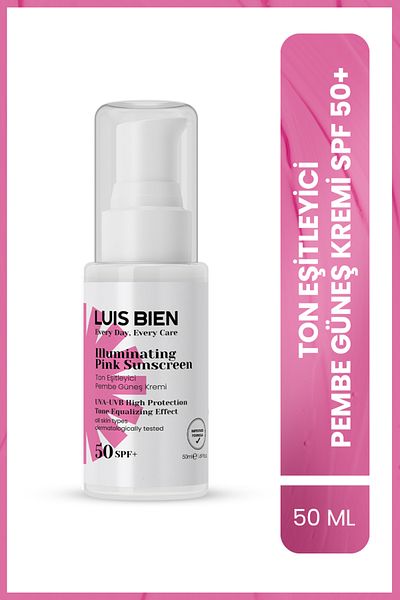 Luis Bien Tone Equalizing Pink Sunscreen Spf 50+ |   Anti-Blemish & Moisturizer |   For All Skin
