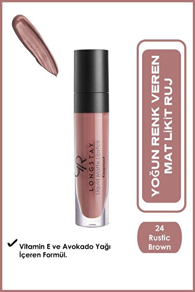 Golden Rose Longstay Liquid Matte Lipstick 24 Avokado Yağlı Kalıcı Likit Mat ...