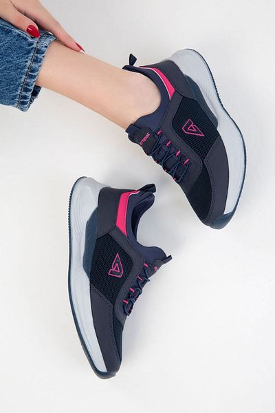 SOHO Marineblau-Fuchsia Damen-Sneaker 20438