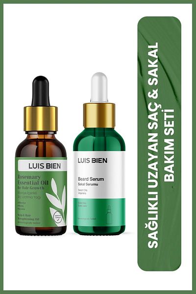 Luis Bien Healthy Growing Rosemary Oil and Beard Serum - Care Set