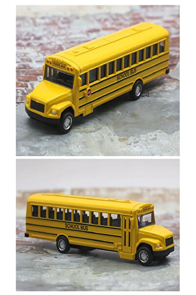 Hyd Toy Metal Bus School Shuttle Bus Scholl Bus 14cm