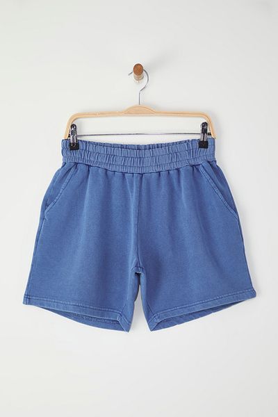 Edit by Trendyol Modré pletené šortky a bermudy Regular Cut Thick Effect TEDSS25SR00001