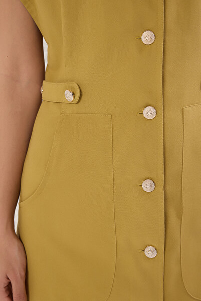 Trendyol Collection Μίνι υφαντό φόρεμα Dark Mink Απλό TWOSS22EL2970