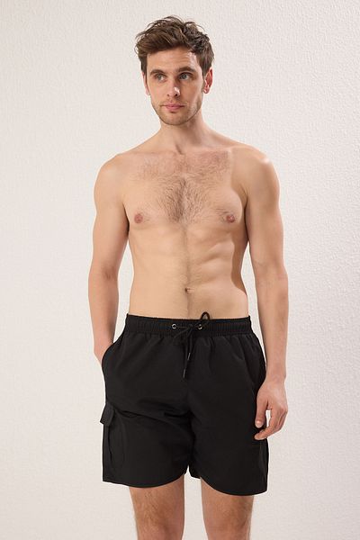 Trendyol Collection Чорні карго-кишені стандартного розміру Купальники морські шорти TMNSS22DS0028