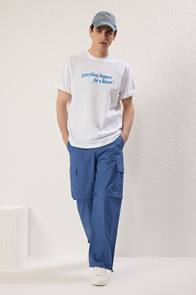 Trendyol Collection Темно-сині прямі брюки TMNSS25PL00014