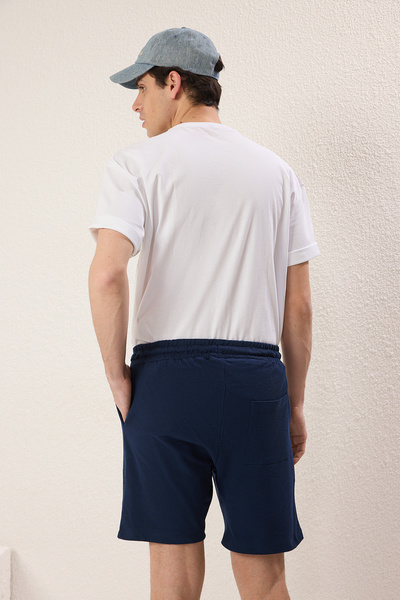 Trendyol Collection Navy BlueTas 2 пари RegularNormal Cut 100 Cotton Textured Sort Bermuda TMNSS25SR00040