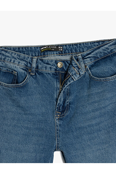 Koton Normal Bel Pamuklu Tapered Fit Jean Pantolon - Joe Jean