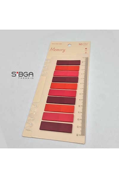 sibga tasarım Transparent Colored Post-It Note Paper - 200 Sheets Bookmark Sticker