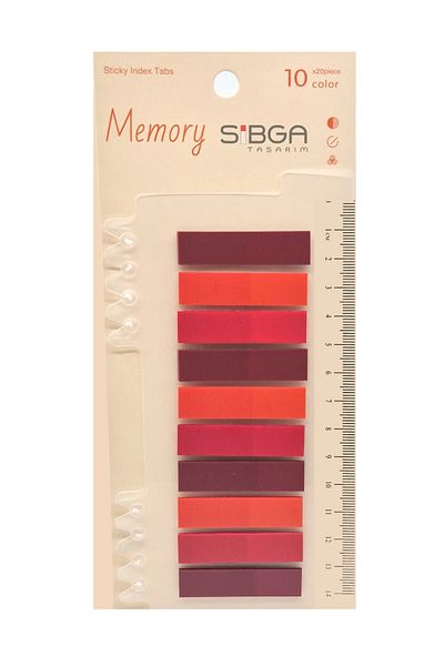 sibga tasarım Transparent Colored Post-It Note Paper - 200 Sheets Bookmark Sticker