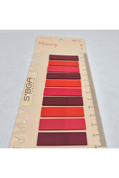 sibga tasarım Transparent Colored Post-It Note Paper - 200 Sheets Bookmark Sticker