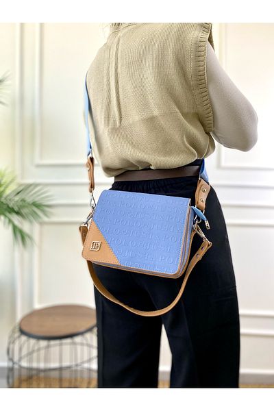 modvina Geantă de umăr premium cu model Just Polo Blue - JP45