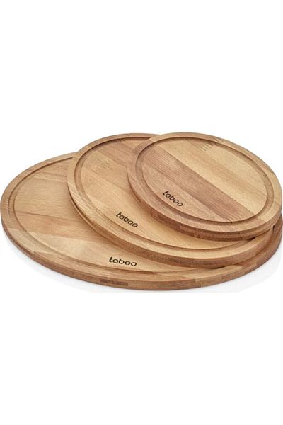 Taboo Sinbo Tab-8182 Oval Cutting Board Set of 3 10% Natural 15mm