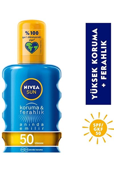 NIVEA Sun Transparan Güneş Spreyi Spf 50 Faktör 200 ml
