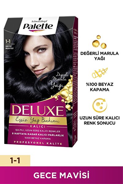 Palette Deluxe Saç Boyası 1-1 Gece Mavisi