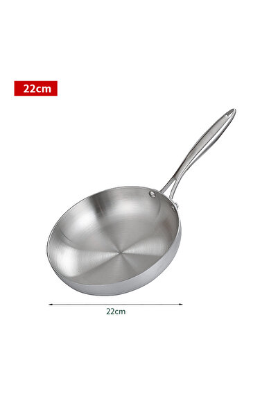Choice Frying Pan 22cm 304 Stainless Steel Frying Pan, NonStick Pan Fried Ste...