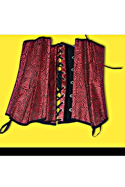 Generic Fashion Women's Overbust Corset Bustier, Medium Red Bustier