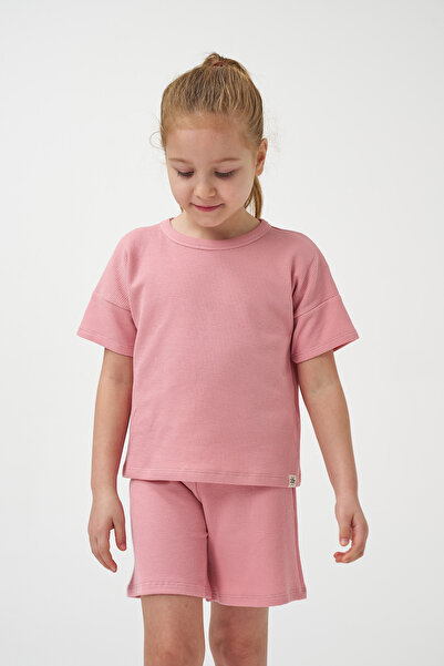 Minipodyum Unisex Two-Piece Suit with Oversize Low Sleeve Shorts