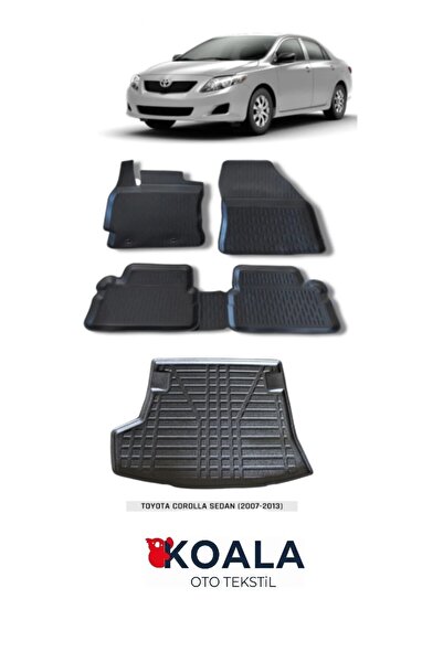 KoalaOtoTekstil Toyota Corolla 2007-2012 Koala Havuzlu Paspas ve Bagaj Havuzu