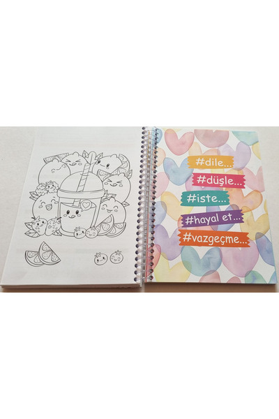 Modellino 200 Sheets Spiral Timeless Agenda with Colorful Stickers Ufen A4 Hard Cover