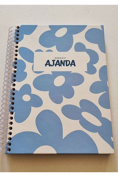 Modellino Σκληρό εξώφυλλο 200 φύλλων Spiral Bound Agenda Ufen A4 με πολύχρωμα αυτοκόλλητα
