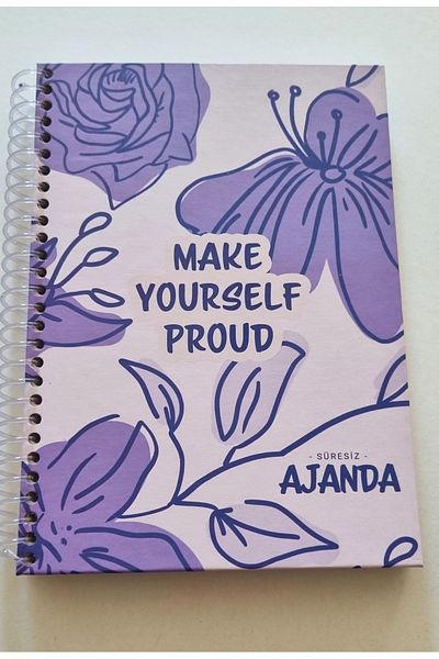 Modellino 200 Sheets Spiral Timeless Agenda with Colorful Stickers Ufen A4 Hard Cover