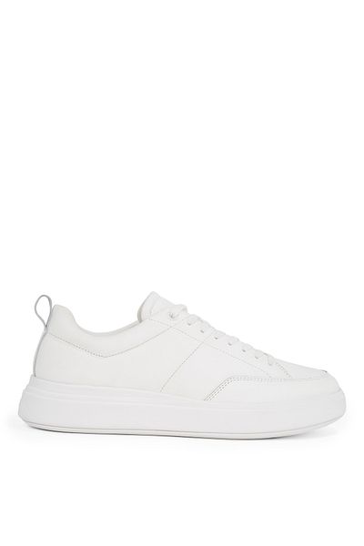 Calvin Klein Bílé pánské tenisky Calvin Klein – nízká šněrovací podložka Bskt