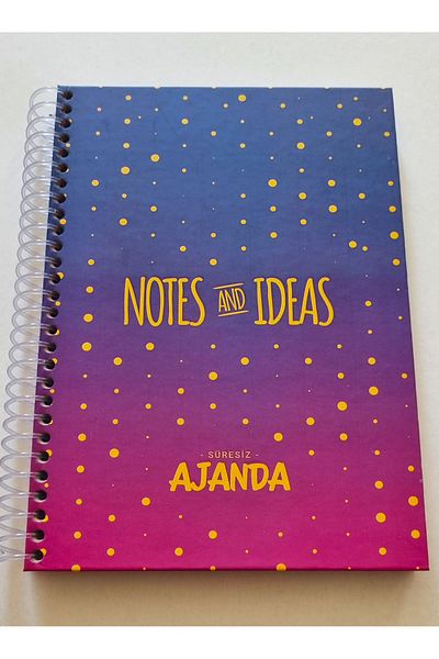 Modellino 200 Sheets Spiral Timeless Agenda with Colorful Stickers Ufen A4 Hard Cover