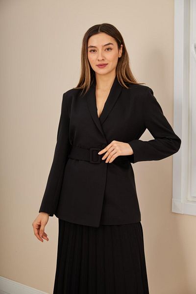 modaserdem Black Atlas Skirt and Pleated Suit