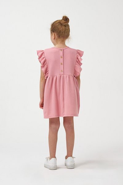Minipodyum Ruffled Girl's Summer Waffle Dress