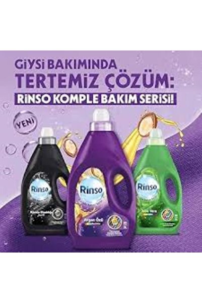 Rinso üçü birarada-Komple Bakım Sıvı Deterjanı 3 lt Argan Özü ve 3 lt Aloe Ve...