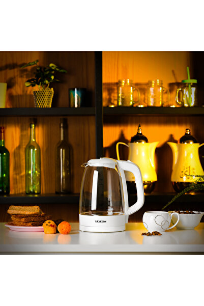 KRYPTON 1.7 L , 2200 W Electric Glass Kettle - Boil Dry Protection& Automatic Cut Off
