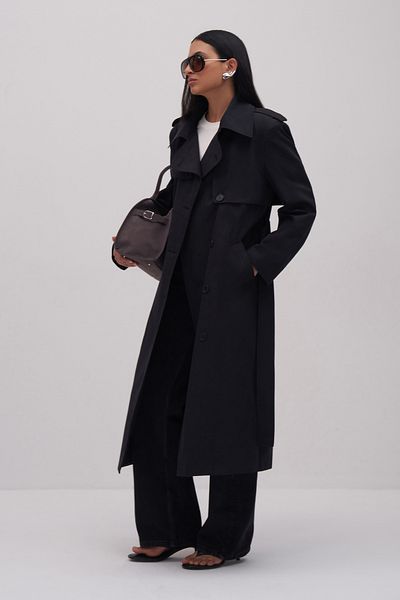 mathilda store Women's Black Limited Edition Padded Trench Coat