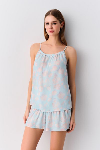 SUWEN Shiny Shorts Set