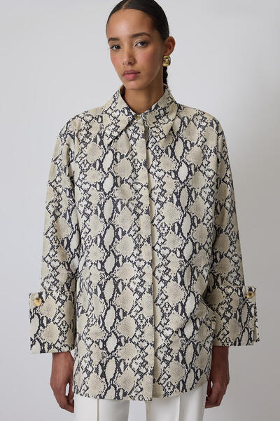Touché Privé %100 PAMUKLU GENİŞ MANŞETLİ DESENLİ GÖMLEK
