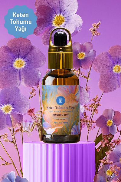 Mim and More Flaxseed Oil - Cold Pressed 100% Pure Natural, 50ml