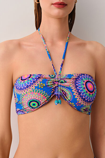 SUWEN Mandala Boyundan Bağlamalı Bikini Üst