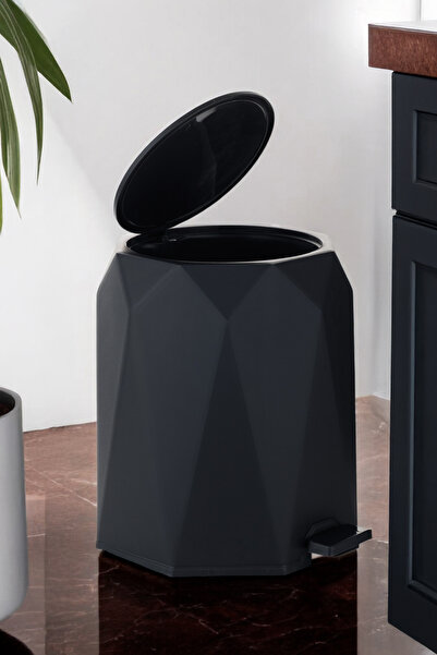 okacih 4 Lt Pedal Modern Trash Can Anthracite, White, Beige, Black Color Options