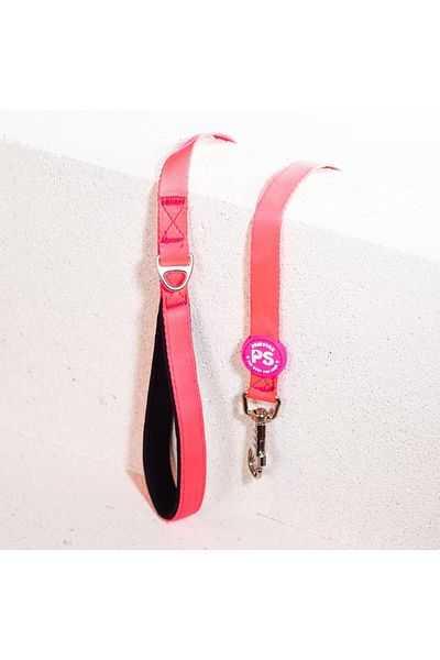 Pawstar Neon Pink Leash Cat Dog Leash & Travel Strap Dog Extension Leash