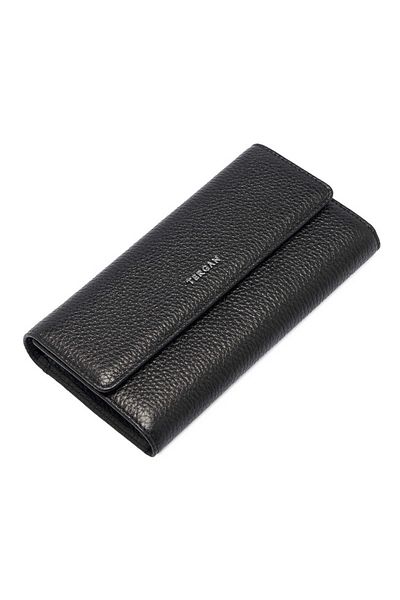 Tergan Women's Black Leather Wallet - S1Cb 00005719 -A41