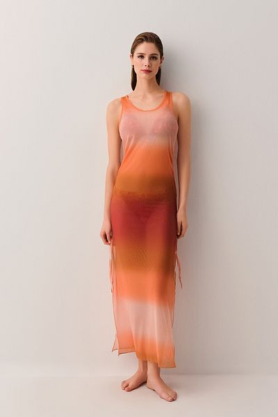 SUWEN Tulle Beach Dress