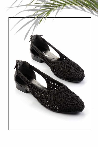 Bambi Pantofi model balerină de damă negri K 01823017316