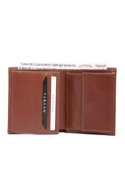 Tergan Ανδρικό πορτοφόλι Tan Genuine Leather - S1ce 00001408 -d5α