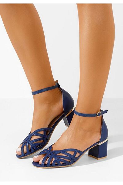 B T Shoes Sandale cu toc gros Luigina navy