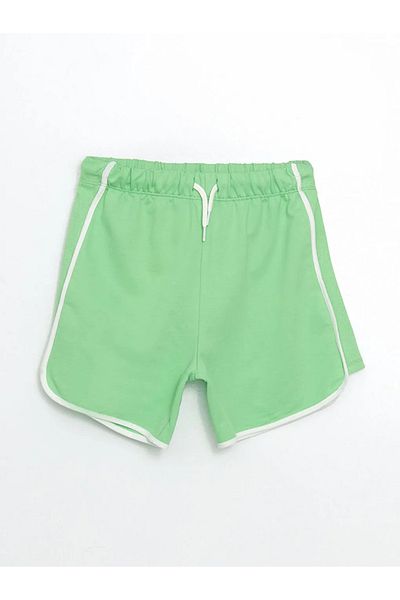 LC Waikiki Lcw Kids Green Elastic Waist Girls Shorts