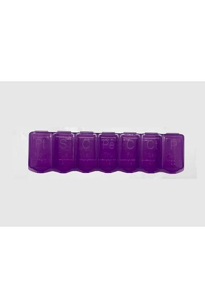 RAJ Weekly Daily Medicine Storage Box 7-Day Medicine Storage Container Purple