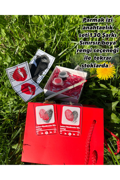 HayDün Sevgili arkkadaşlık anı eğlence hediyesi parmak izi anahtarların aksesuar