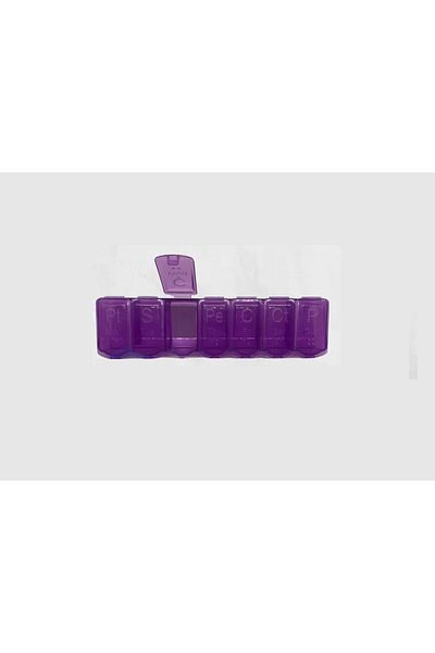 RAJ Weekly Daily Medicine Storage Box 7-Day Medicine Storage Container Purple