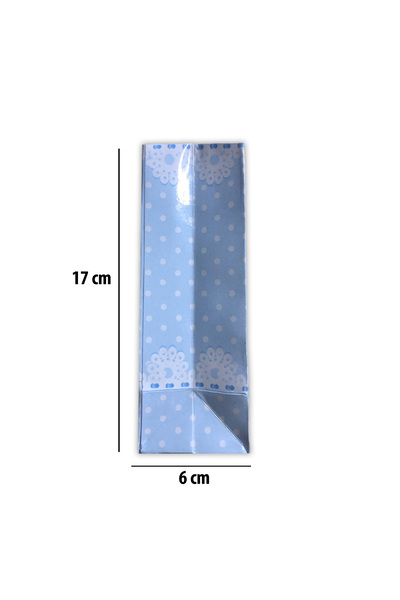 Parti Atölyesi 25 Adet 14-17-6 CM Ölçüsünde Kartondan Mavi Baby Çanta Doğum Odası Süslemesi